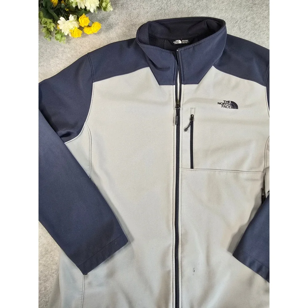 The North Face Apex Bionic 2 Jacket Mens XXL Grey Blue Gorpcore Softshell Fleece